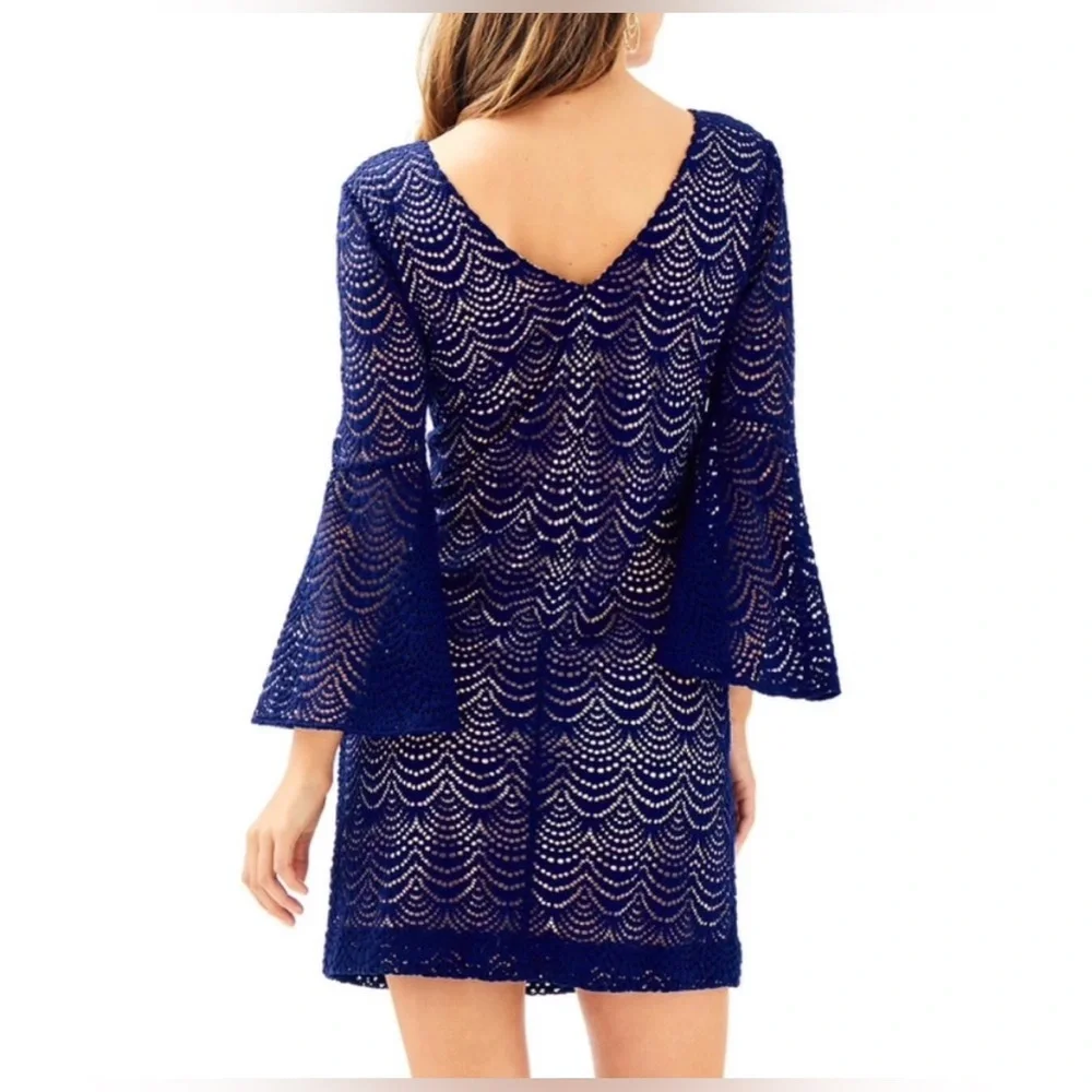 Lilly Pulitzer Nicoline Dress in Navy Blue Size Small - Picture 2 of 13